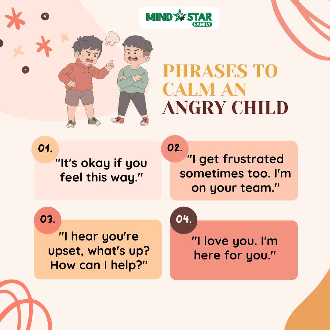 Phrases to calm an angry child