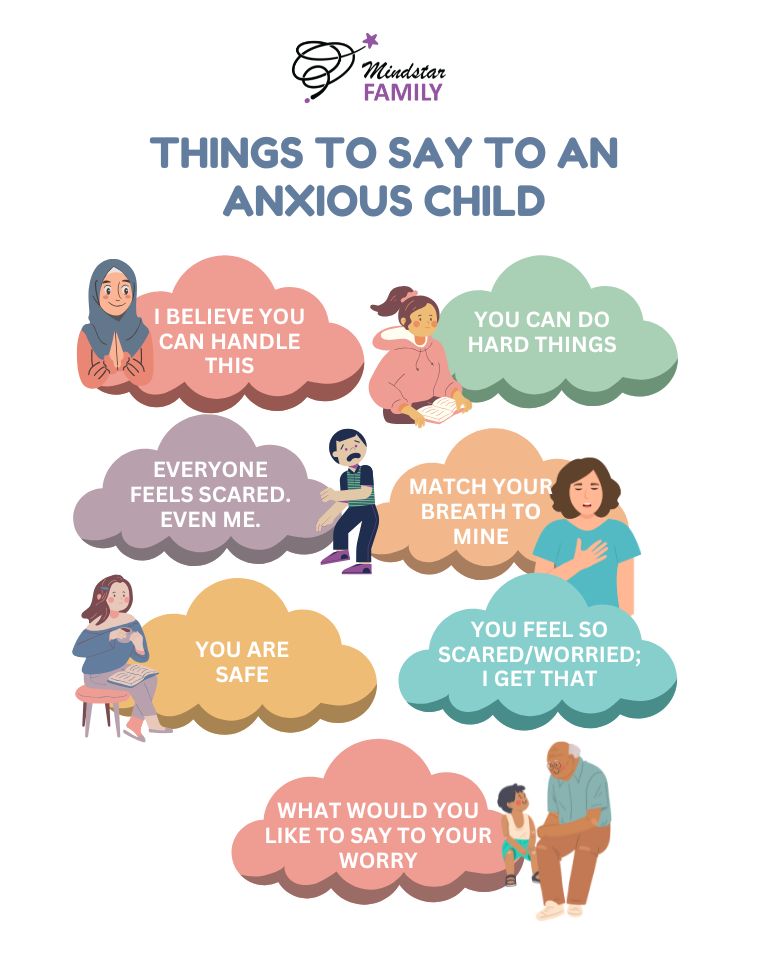 Things to say to an anxious child: